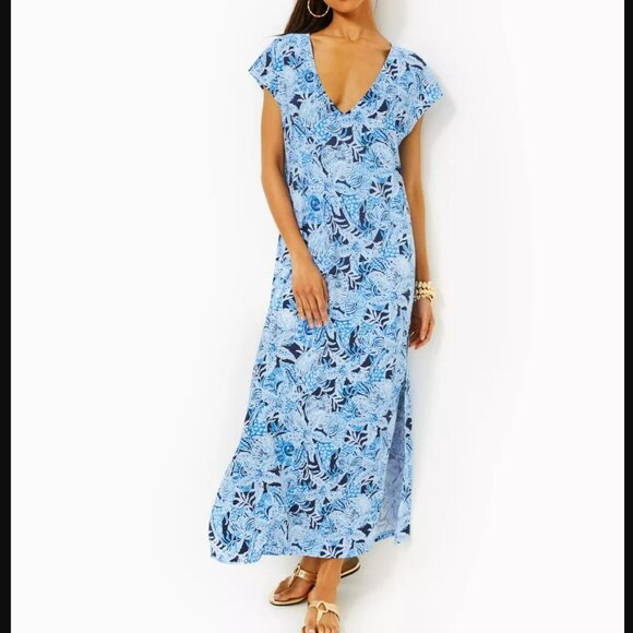 Lilly Pulitzer Talli Maxi Dress Cover-Up - Picture 1 of 11
